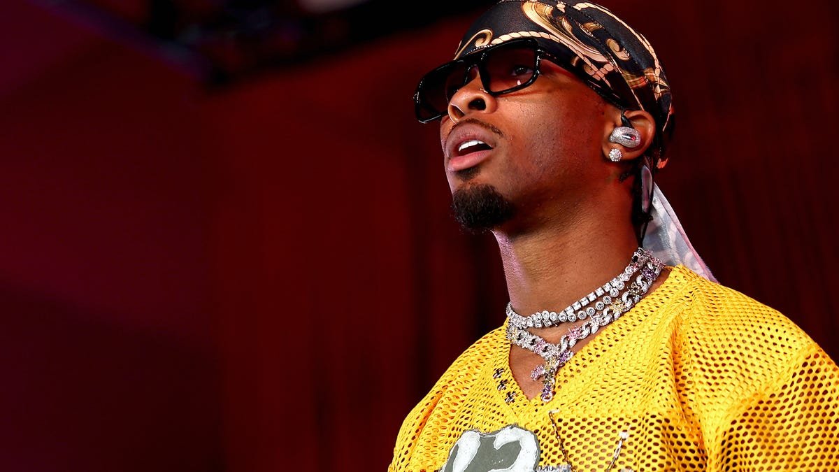 Singer d4vd performs at Gobi Tent during the 2025 Coachella Valley Music and Arts Festival on April 20, 2025, in Indio, California.