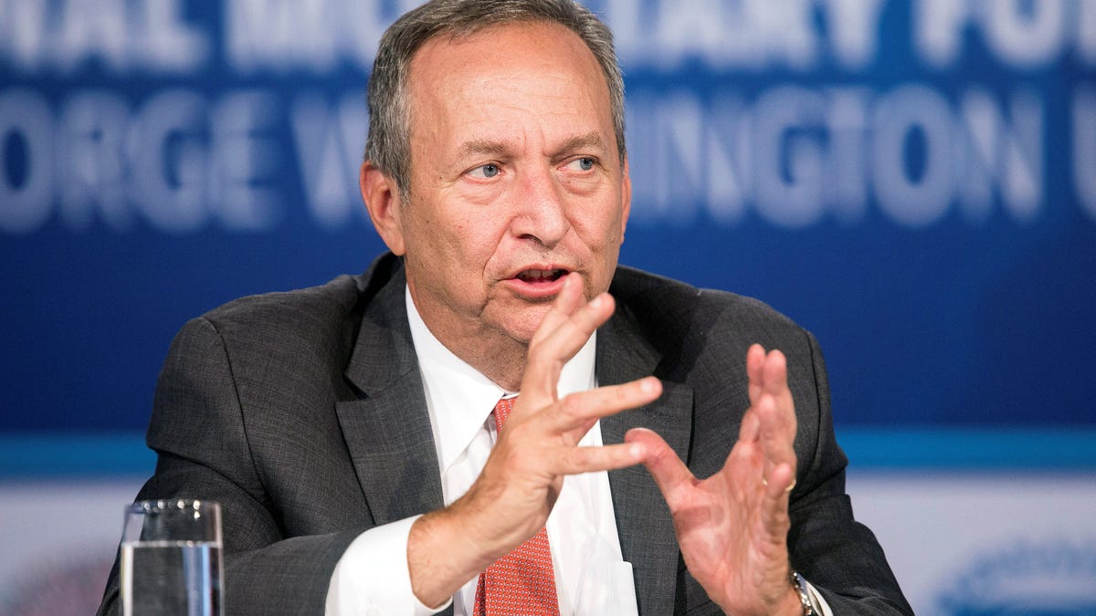 Larry Summers, president emeritus of Harvard University, speaks during a discussion on "A Reform Agenda for Europe's Leaders" during the World Bank/IMF annual meetings in Washington on Oct. 9, 2014.