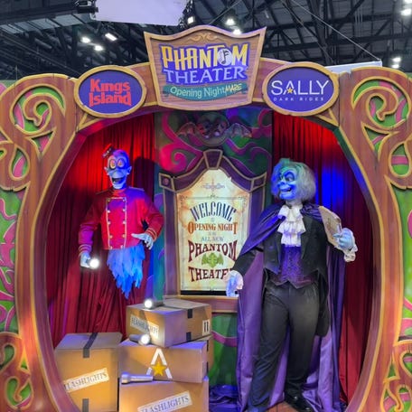 Sally Dark Rides and Kings Island unveiled audio-animatronics for the Ohio park's upcoming Phantom Theater: Opening Nightmare attraction, at IAAPA Expo.