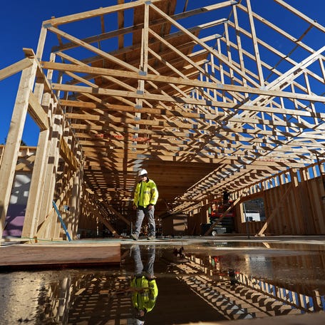 The new First Congregational Church UCC of Spencer is under construction in the same spot as the old.