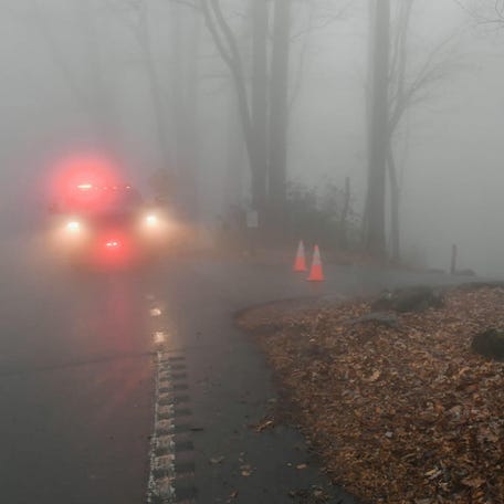 Greenville County Sheriff's Office patrol vehicle sits parked as search crews locate missing grandmother and three kids at Caesar's Head State Park