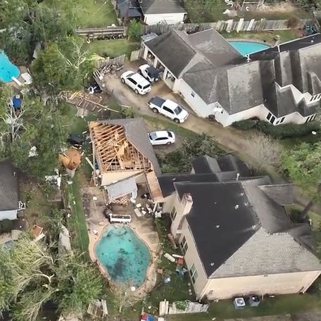 More than 100 homes were damaged after a tornado touched down in the Houston area.