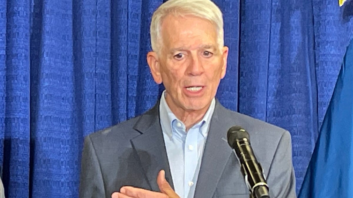 Louisiana Surgeon General Ralph Abraham speaks at a Dec. 20, 2023, press conference. Abraham was appointed second-in-command at the U.S. Centers for Disease Control and Prevention on Nov. 23, 2025.