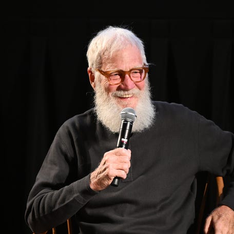 David Letterman speaks on stage at Prospector Theatre on Sept. 23, 2025 in Ridgefield, Connecticut.
