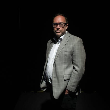 Co-founder of the online non-profit encyclopedia Wikipedia Jimmy Wales poses during a photo session at the Vivatech fair in Paris, on May 16, 2019. (Photo by Martin BUREAU / AFP) (Photo credit should read MARTIN BUREAU/AFP via Getty Images)