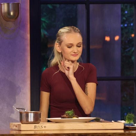 From left: Nyesha Arrington, Gordon Ramsay, former contestant and influencer Tini Younger and Richard Blais on an episode of "Next Level Chef."