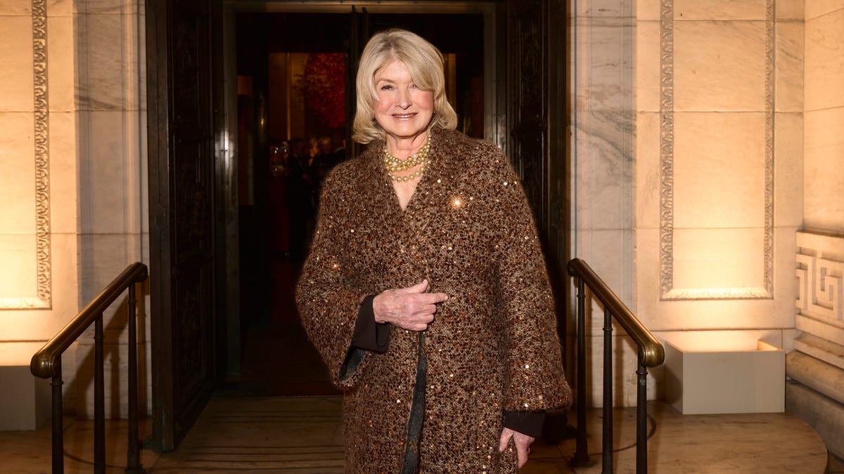 Martha Stewart attends the 2025 Library Lions gala at New York Public Library on Nov. 3, 2025, in New York City.
