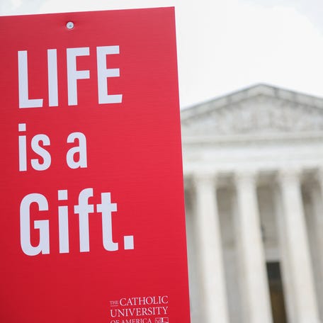 Annual March for Life demonstration at the U.S. Supreme Court in Washington, DC, on Jan. 24, 2025.