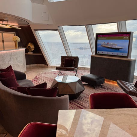 The Concierge Destiny Tower Suite features a large living area.