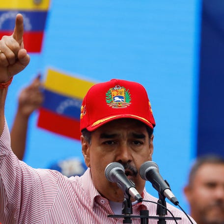 Venezuela's President Nicolas Maduro speaks during a ceremony to swear in new community-based organisations, as U.S. President Donald Trump's administration ramps up pressure on Maduro's government, in Caracas, Venezuela, December 1, 2025. REUTERS/Leonardo Fernandez Viloria