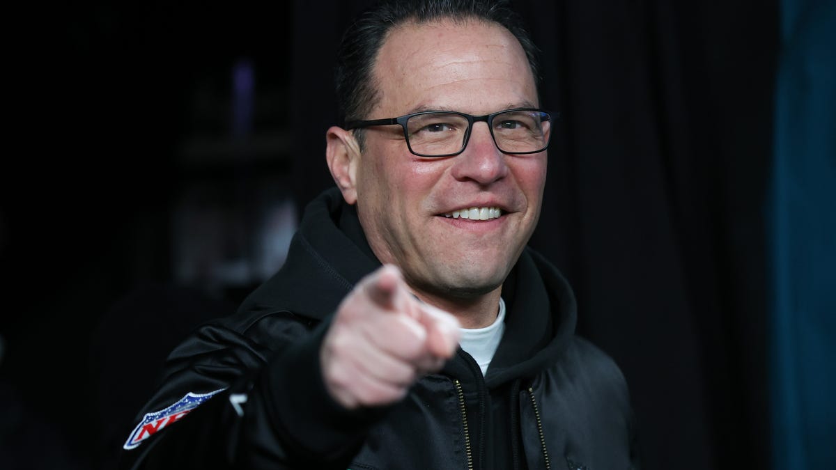 Pennsylvania Gov. Josh Shapiro walks out of the players tunnel before a game between the Philadelphia Eagles and the Detroit Lions at Lincoln Financial Field on Nov. 16, 2025.