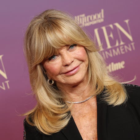 Goldie Hawn attends The Hollywood Reporter's Annual Women in Entertainment Gala at the Beverly Hills Hotel on Dec. 3, 2025.
