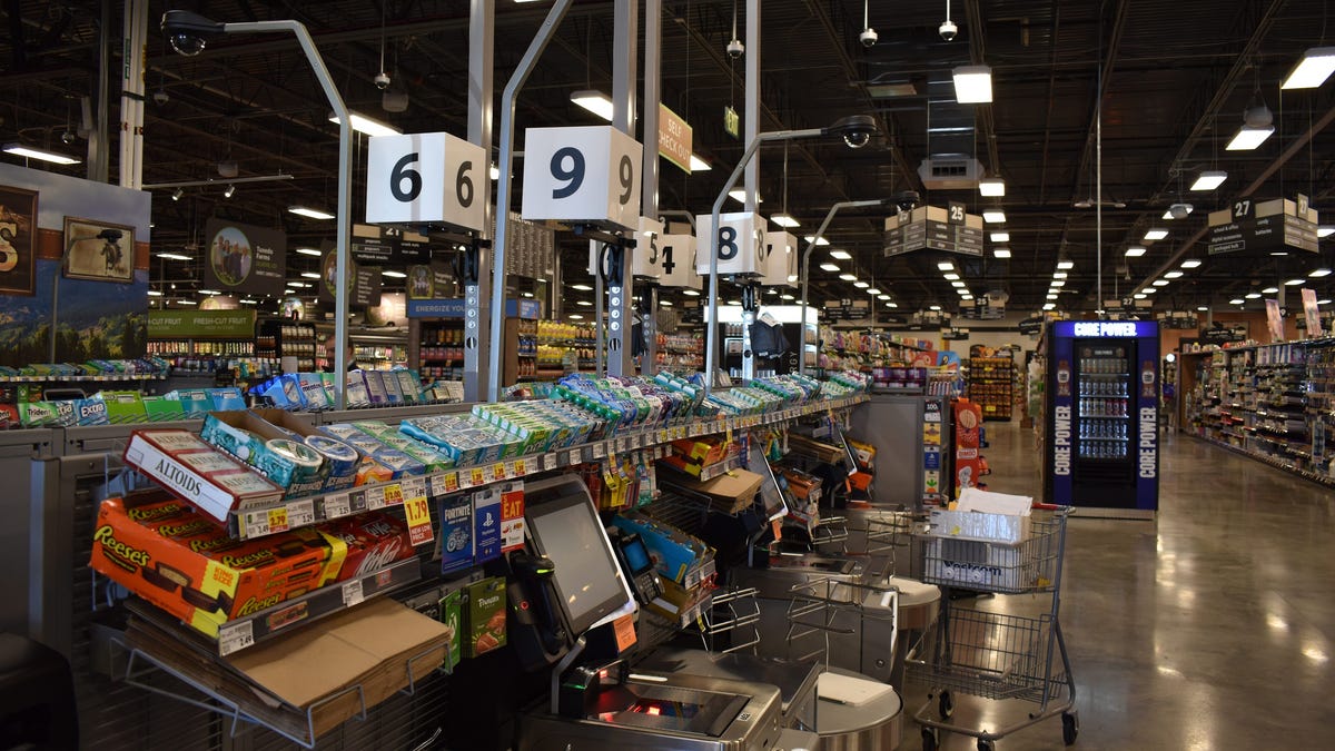 Fort Collins' new Midtown King Soopers Marketplace, pictured Tuesday, Jan. 28, 2025, in Fort Collins, Colo., features a combination of manned and self-checkout stands.