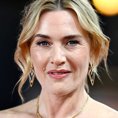 Kate Winslet attends the world premiere for "Goodbye June" at the Curzon Mayfair on Dec. 3, 2025, in London.