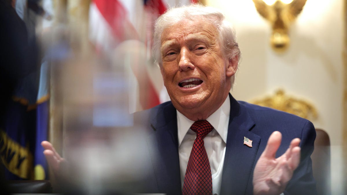President Donald Trump participates in a roundtable discussion with farmers in the Cabinet Room of the White House on Dec. 8, 2025, in Washington, D.C.
