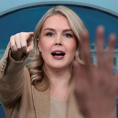 White House Press Secretary Karoline Leavitt holds a briefing at the White House in Washington, DC, on Dec. 1, 2025.