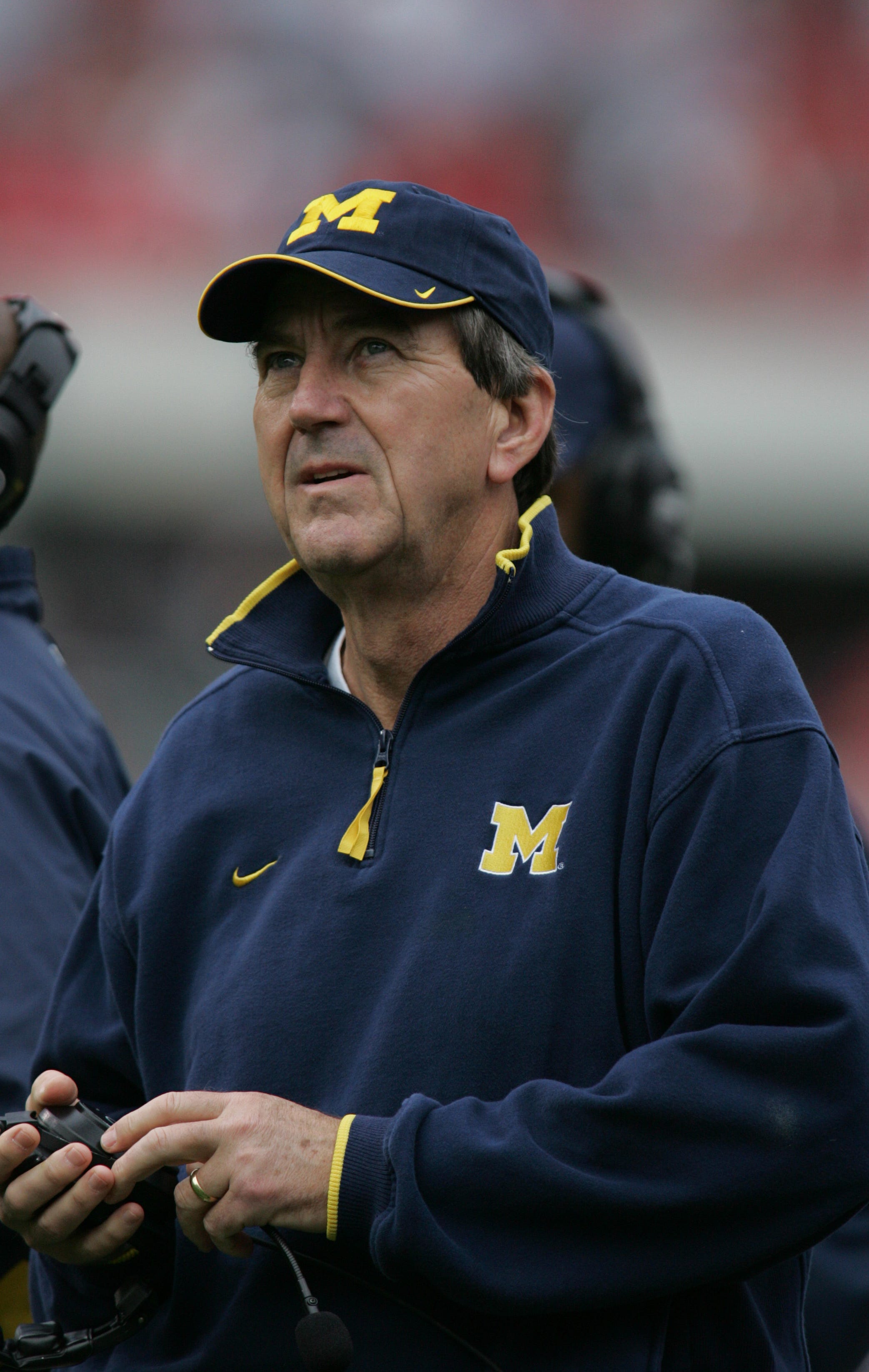 Michigan Wolverines head coach Lloyd Carr on the sidelines against the Ohio State Buckeyes at Ohio Stadium.