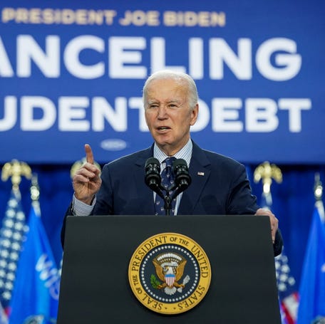 President Joe Biden announces a new plan for federal student loan relief in Madison, Wisconsin, on April 8, 2024.