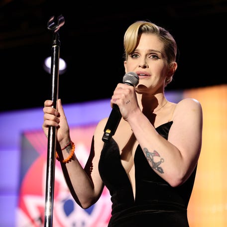 Kelly Osbourne speaks onstage at Fairmont Century Plaza on May 16, 2025, in Los Angeles.