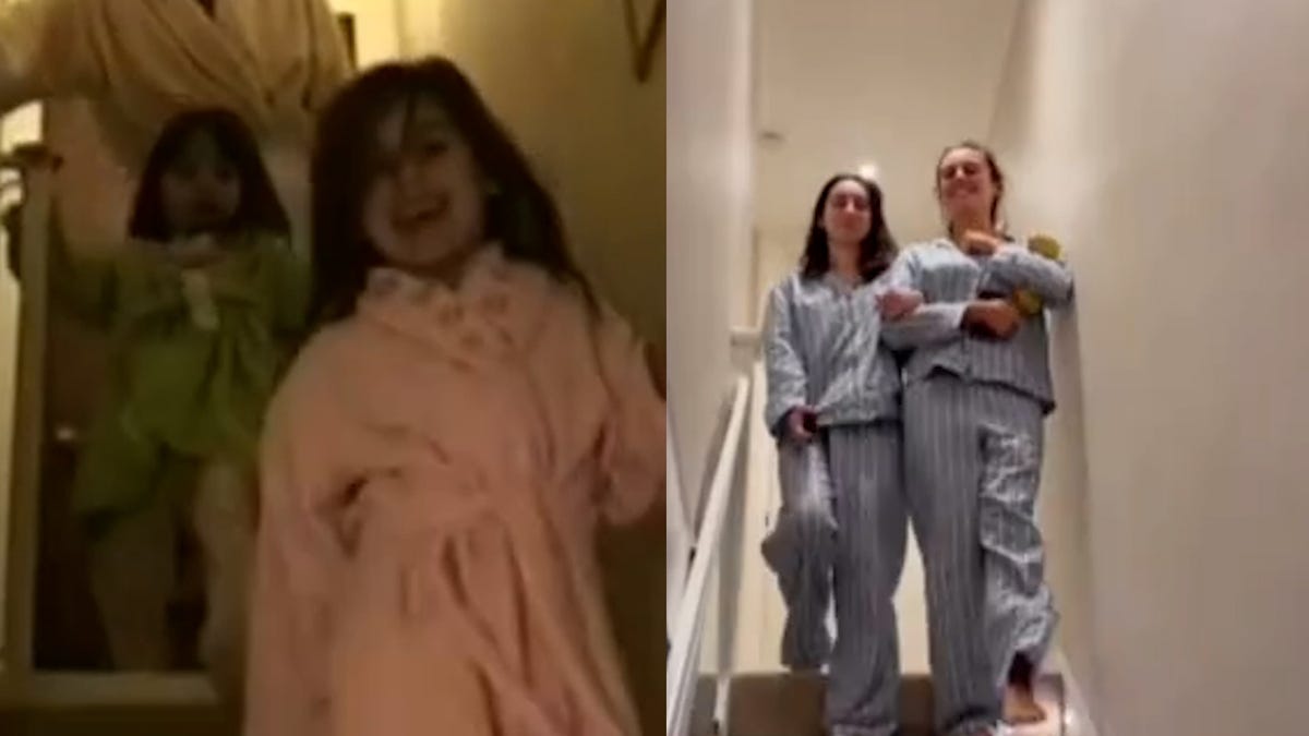Richard Emery captured his daughters Jess and Rebecca coming down the stairs on Christmas morning in their London home for 30 years.