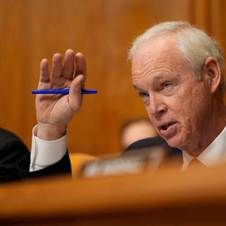 Sen. Ron Johnson (R-WI) during the hearing where Russell Vought appeared before the Senate Budget Committee for a confirmation hearing and vote.