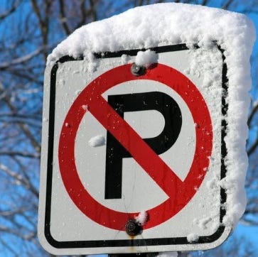 No parking sign.