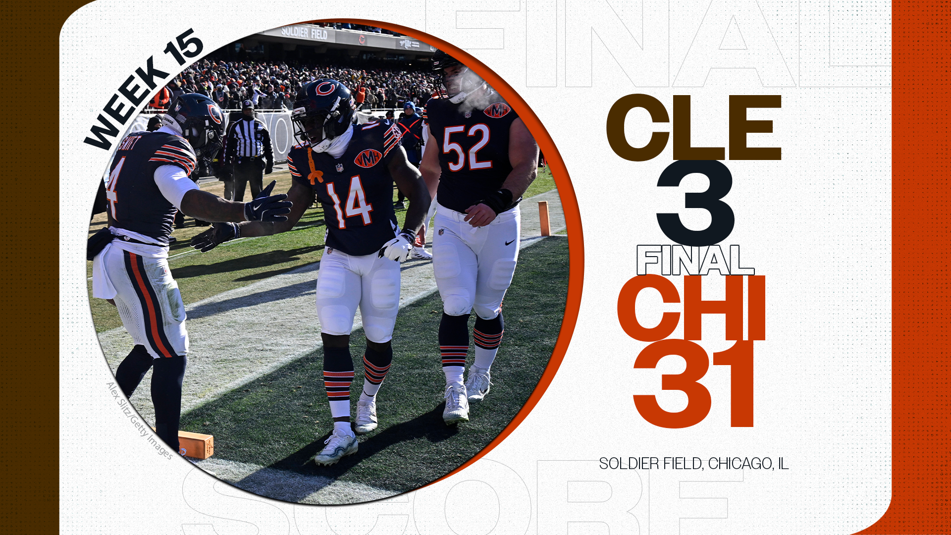 Chicago Bears 31, Cleveland Browns 3 (Week 15, 2025)