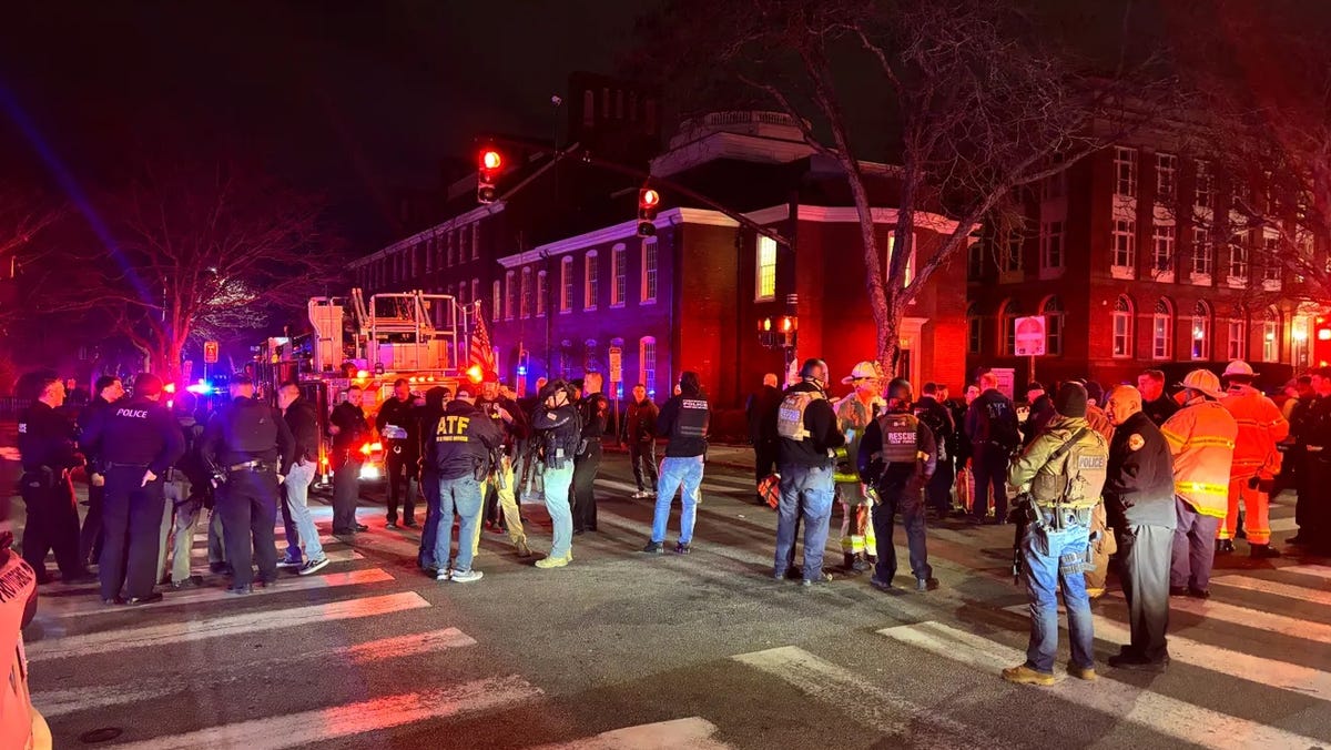 Police respond to an active shooter in the engineering building on the Brown University campus.