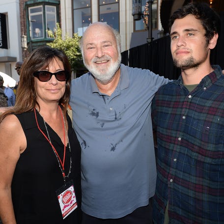 Director Rob Reiner, wife Michele Singer Reiner and son Nick Reiner in 2013 at a Teen Vogue event in Los Angeles.