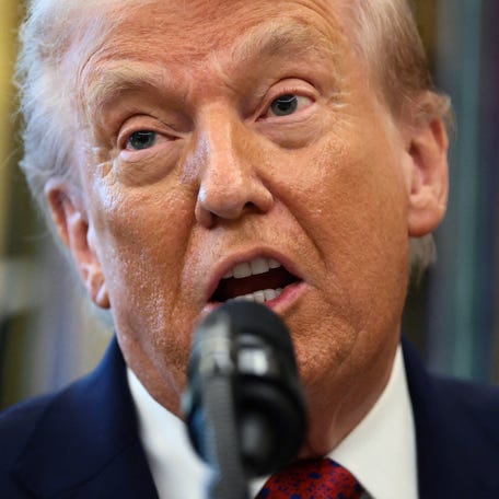 President Donald Trump speaks during a Mexican Border Defense Medal presentation in the Oval Office at the White House in Washington, D.C., U.S., December 15, 2025.