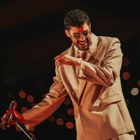 Bad Bunny kicked off his DeBÍ TiRAR MáS FOToS World Tour at the Estadio Olímpico Félix Sánchez in Santo Domingo, Nov. 21, 2025.