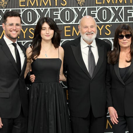From left: Jake Reiner, Romy Reiner, Rob Reiner and Michele Singer Reiner attend the 75th Primetime Emmy Awards at Peacock Theater on Jan. 15, 2024, in Los Angeles.