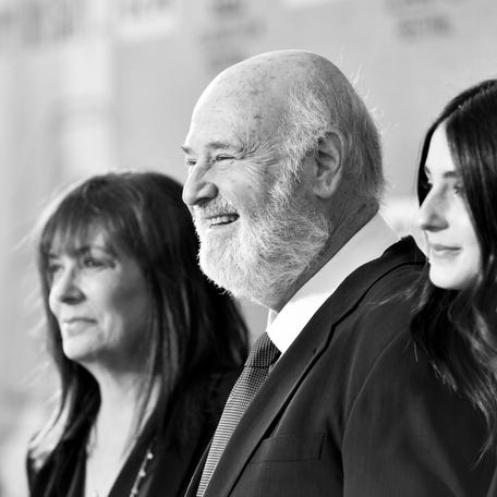 From left, Michele Singer Reiner, Rob Reiner and Romy Reiner attend the 30th anniversary screening of "When Harry Met Sally" on opening night at the 2019 10th annual TCM Classic Film Festival in Hollywood, California.