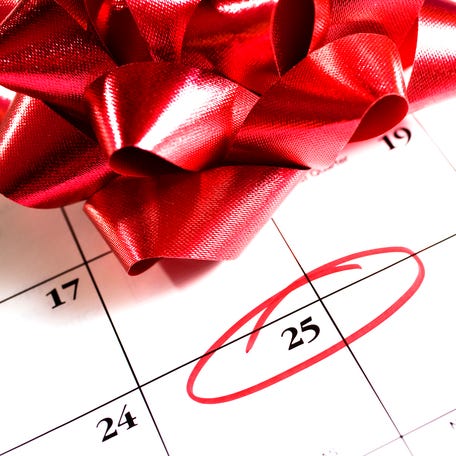 Christmas is always celebrated on Dec. 25.