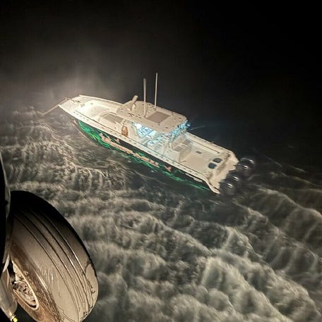 The Coast Guard found a 42-foot Freeman boat, named "Unstopp-A-Bull," floating upright in the Gulf , but no signs of the missing boaters, attorney Randall Spivey, 57, and his 33-year-old nephew Brandon Billmaier.