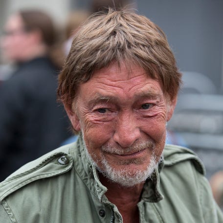 Chris Rea arrives at a Kate Bush concert at the Hammersmith Apollo in London on Aug. 27, 2014.