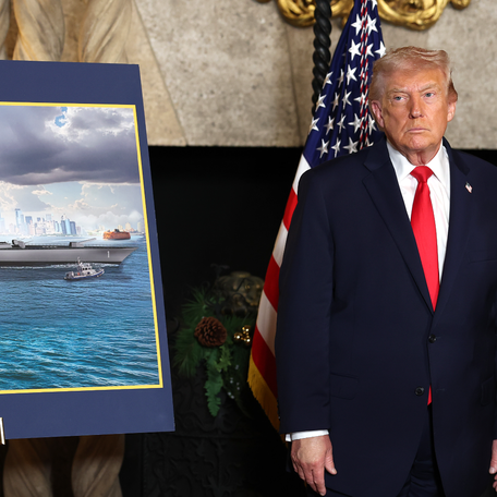 U.S. President Donald Trump announces the creation of the 