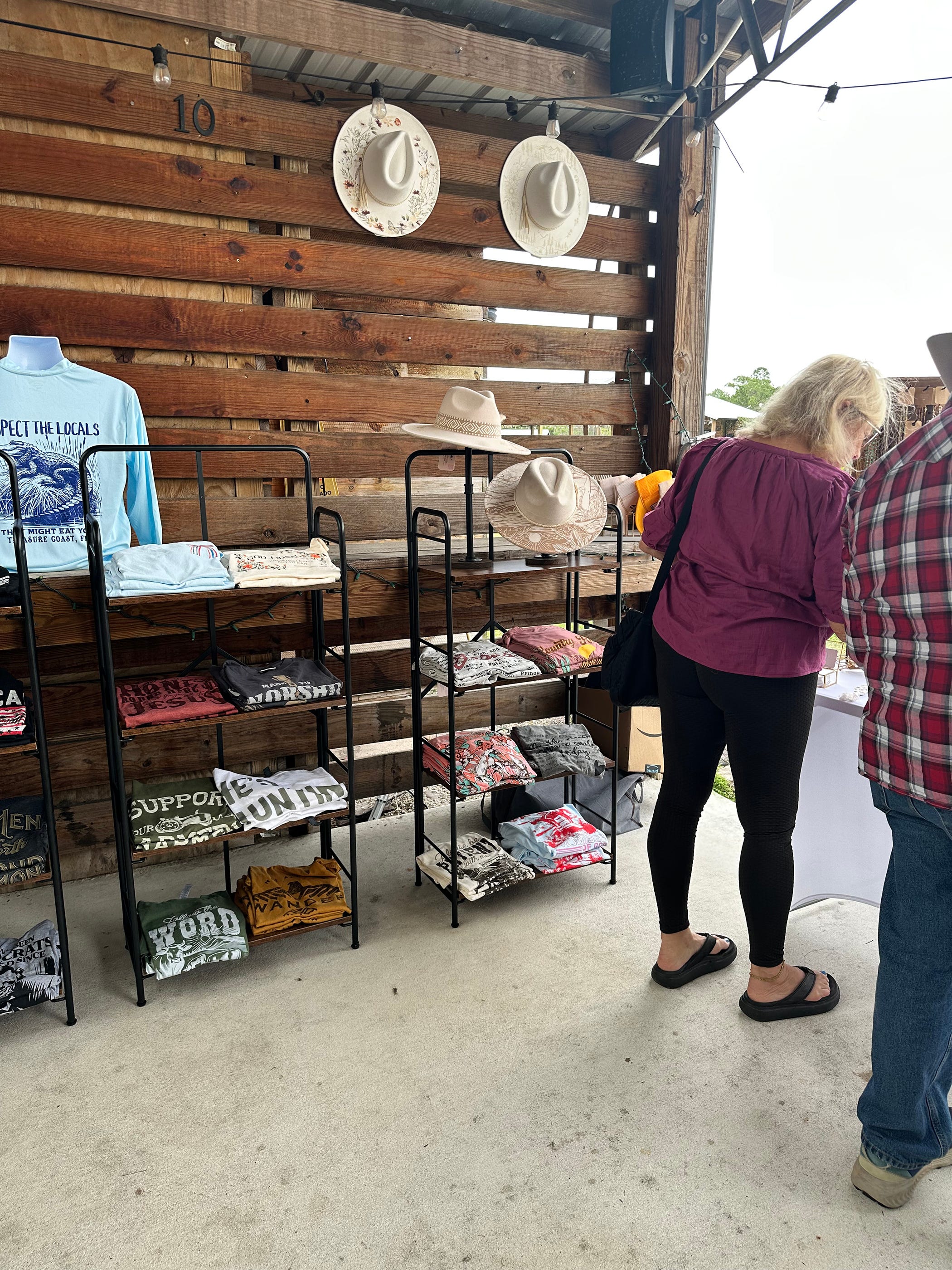 Emma and Zoey Andres also offer cowgirl hats and t-shirts for women at the boutique.