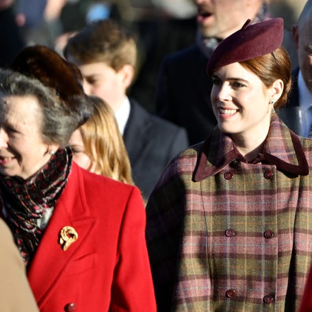 Princess Eugenie of York attend the Christmas Morning Service at Sandringham Church on December 25, 2025 in Sandringham, Norfolk.