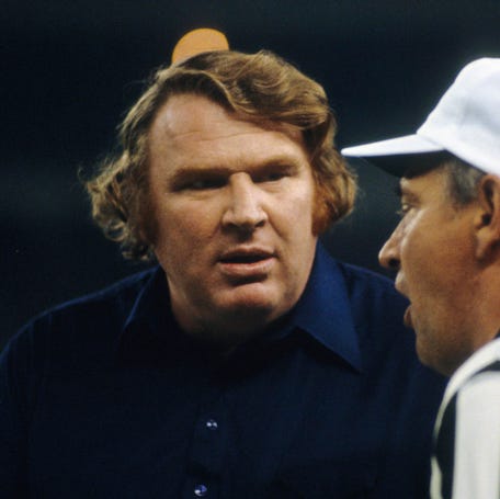 Oakland Raiders head coach John Madden on the sidelines during the 1978 season.