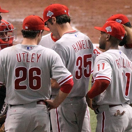 The World Series champion 2008 Philadelphia Phillies had three players on this year's Hall of Fame ballot: Second baseman Chase Utley, shortstop Jimmy Rollins and pitcher Cole Hamels.