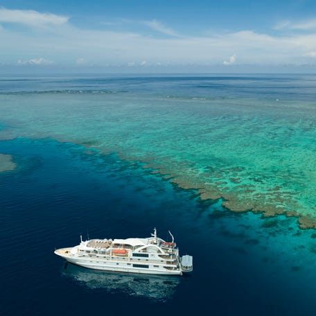 The Coral Discoverer cruise ship.