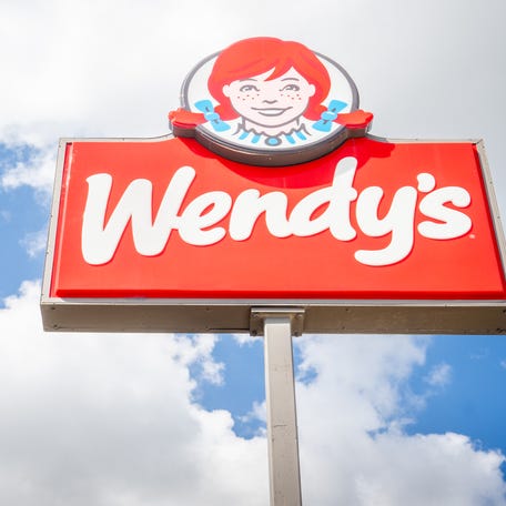 The Wendy's logo displayed near a Wendy's restaurant on June 18, 2024 in Austin, Texas.