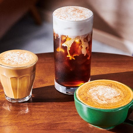 IMAGES UNDER EMBARGO UNTIL MONDAY, JAN. 5 AT 9 A.M. ET. Starbucks is making pistachio flavor a year-round drink customization option. Winter menu limited time drinks include the Pistachio Cortado, Pistachio Cream Cold Brew and Pistachio Latte: Espresso. You can also order a Pistachio Frappuccino with or without coffee.