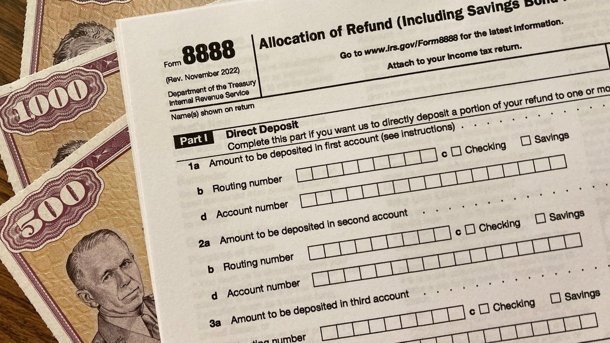 Taxpayers had been able to file what's called Form 8888 to use at least part of their federal income tax refund to directly buy inflation-indexed savings bonds when they're filing their federal tax returns.