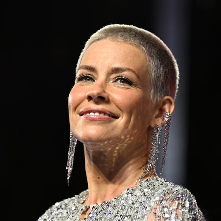 Evangeline Lilly attends the UK Gala Screening of Marvel's "Ant-Man and the Wasp: Quantumania" at BFI IMAX Waterloo on Feb. 16, 2023, in London.