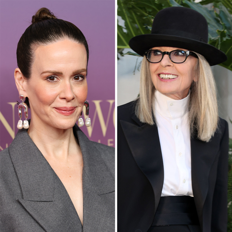 Sarah Paulson, left, shared an emotional tribute to her friend, fellow actress Diane Keaton, in honor of what would have been Keaton's 80th birthday.
