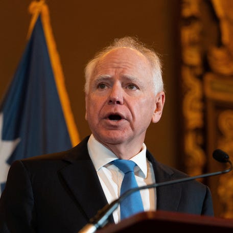 Minnesota Gov. Tim Walz announces in St. Paul on Jan. 5, 2026, that he's ending his reelection bid amid mounting pressure over a fraud scandal that has engulfed his administration in recent weeks. Walz was the 2024 Democratic nominee for vice president.