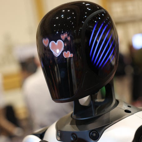 The Agibot A2 humanoid robot is demonstrated during Pepcom ahead of the annual Consumer Electronics Show (CES) in Las Vegas, Nevada on January 5, 2026.