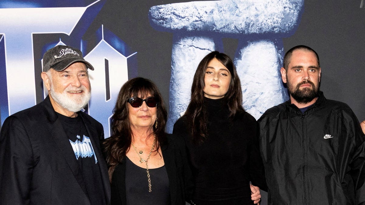 Rob Reiner, Michele Singer, Romy Reiner, Nick Reiner, Maria Gilfillan and Jake Reiner attend the Los Angeles premiere of ''Spinal Tap II: The End Continues'' at The Egyptian Theatre on Sept. 9, 2025.